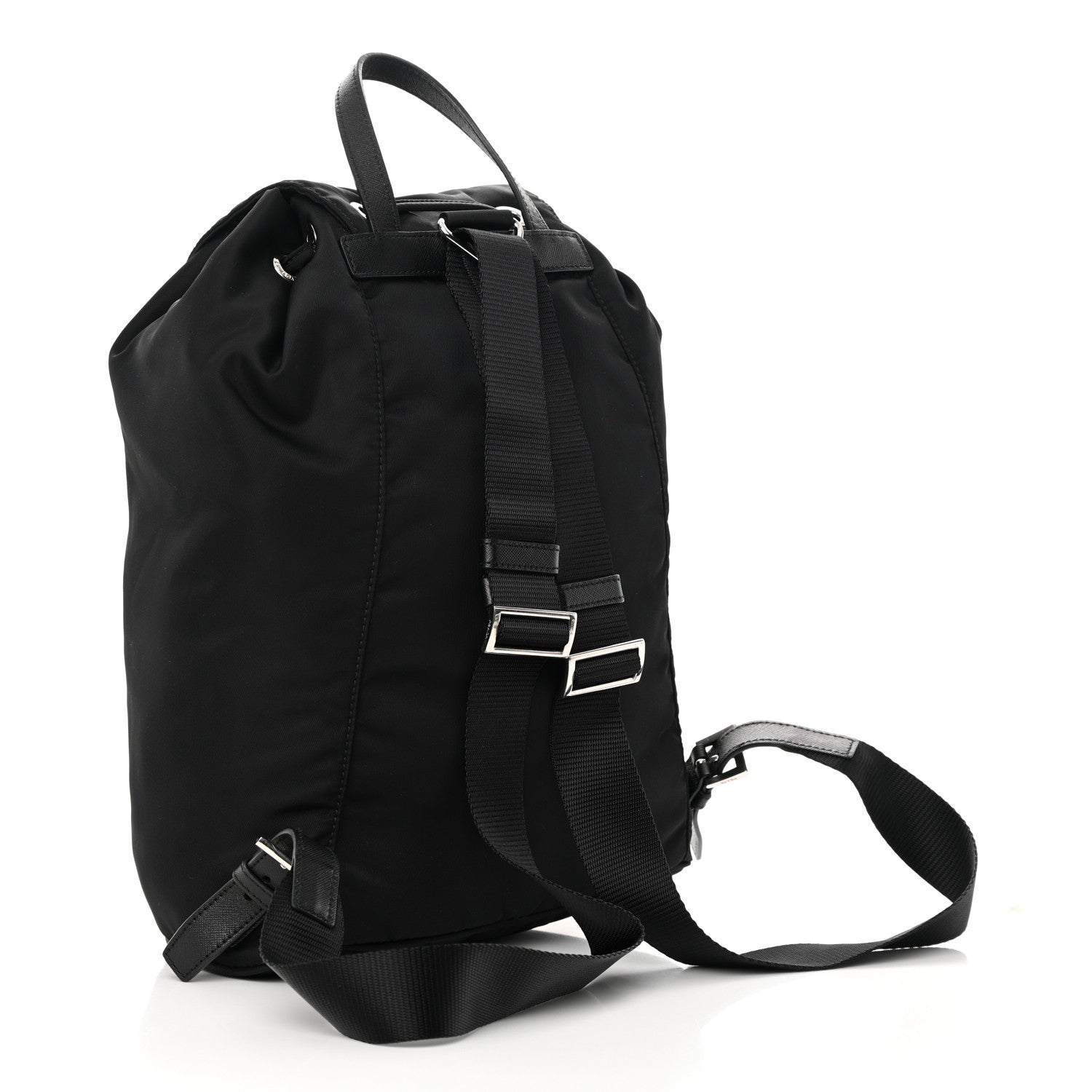 Prada Nylon Tessuto Saffiano Zipper Backpack Black 2 of 11