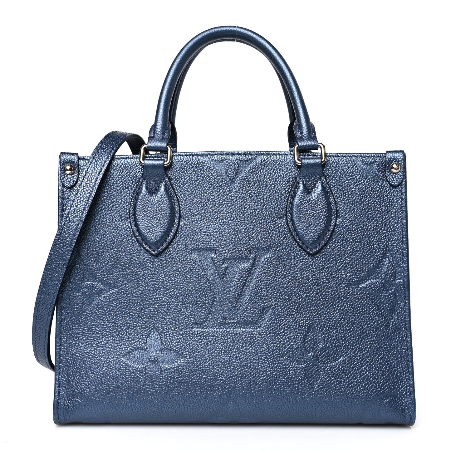 Metallic Empreinte Monogram Giant Onthego PM Navy Nacre