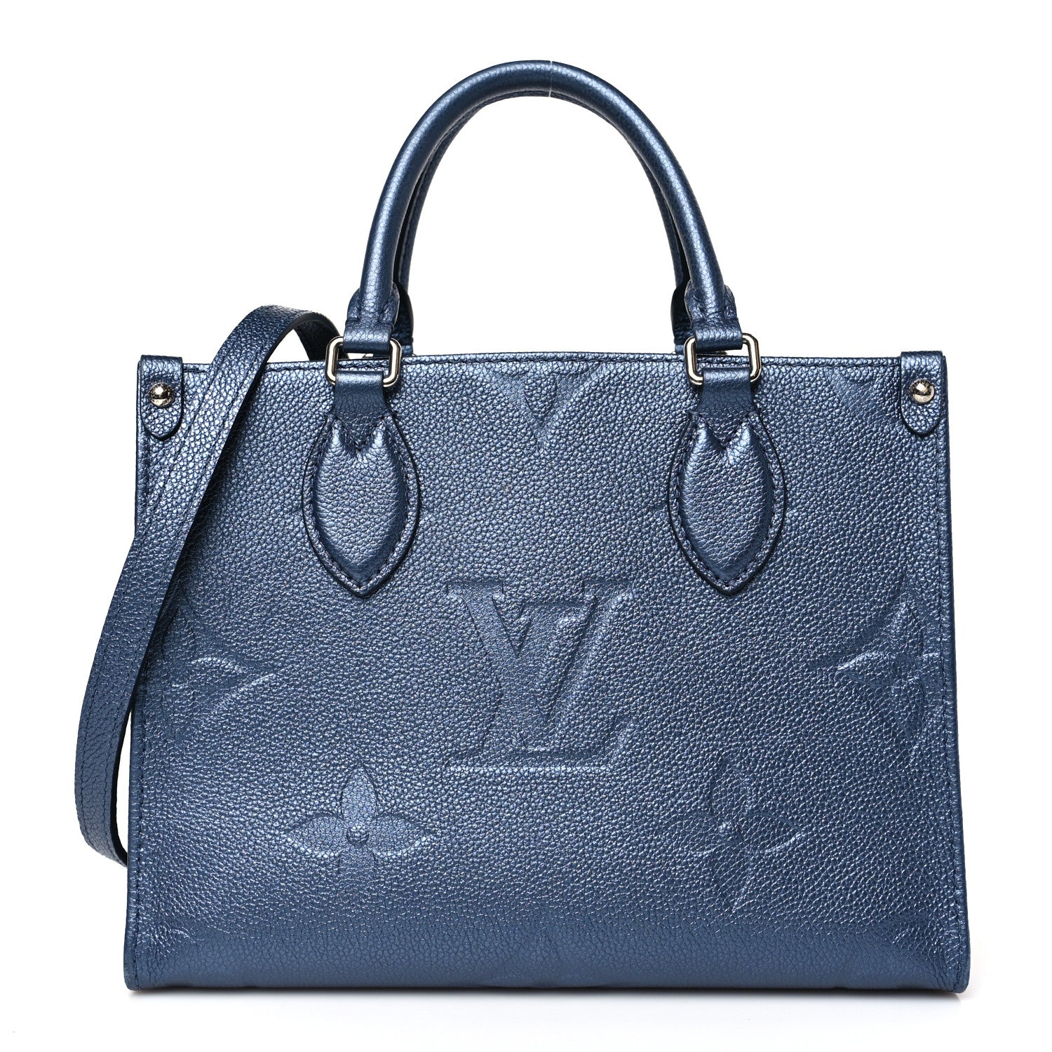 Louis Vuitton Metallic Empreinte Monogram Giant Onthego PM Navy Nacre 1 of 8