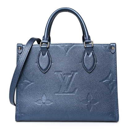 Louis Vuitton Metallic Empreinte Monogram Giant Onthego PM Navy Nacre 1 of 8