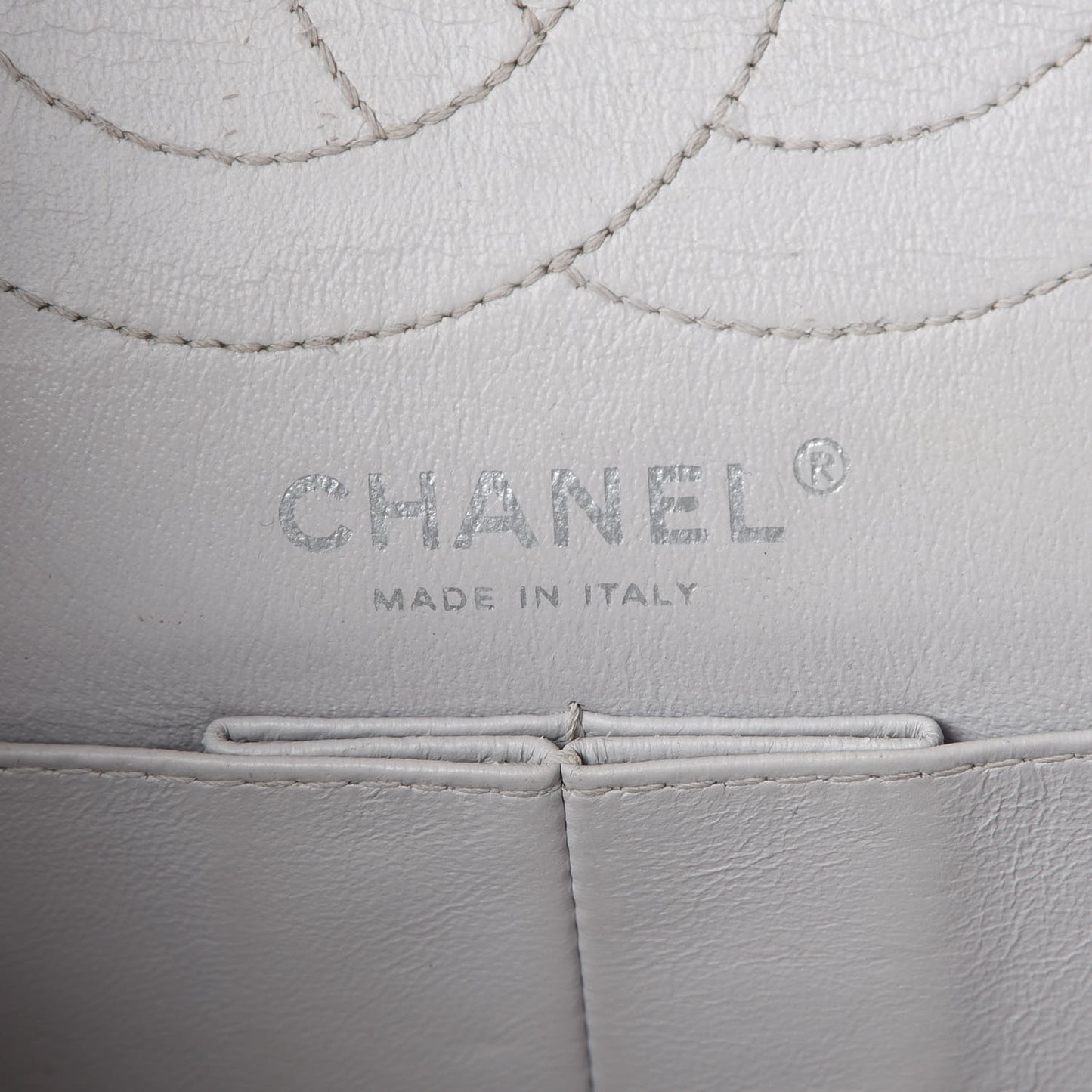 Aged Calfskin Quilted 2.55 Reissue 225 Flap White