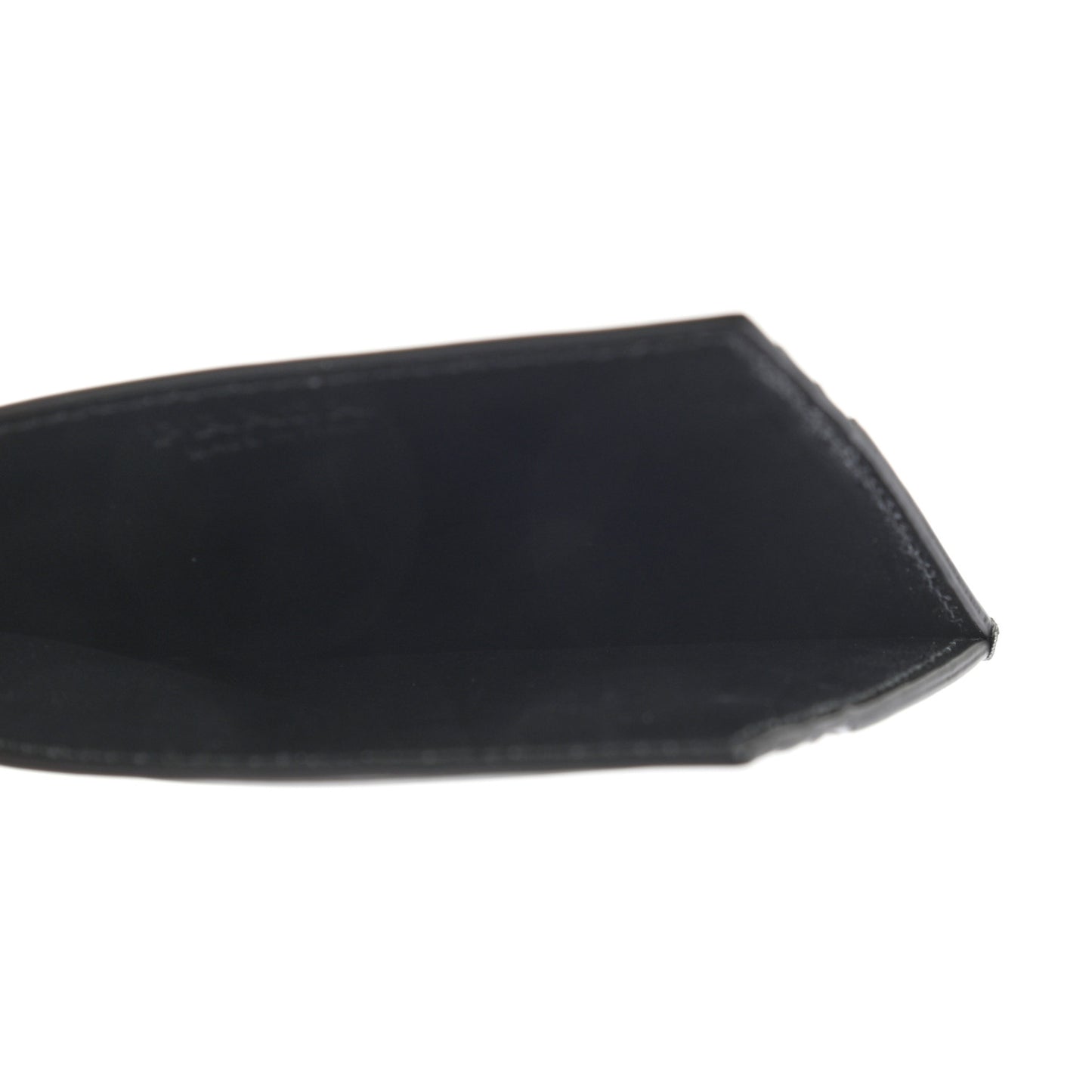 Spazzolato Triangle Patterned Card Holder Argento