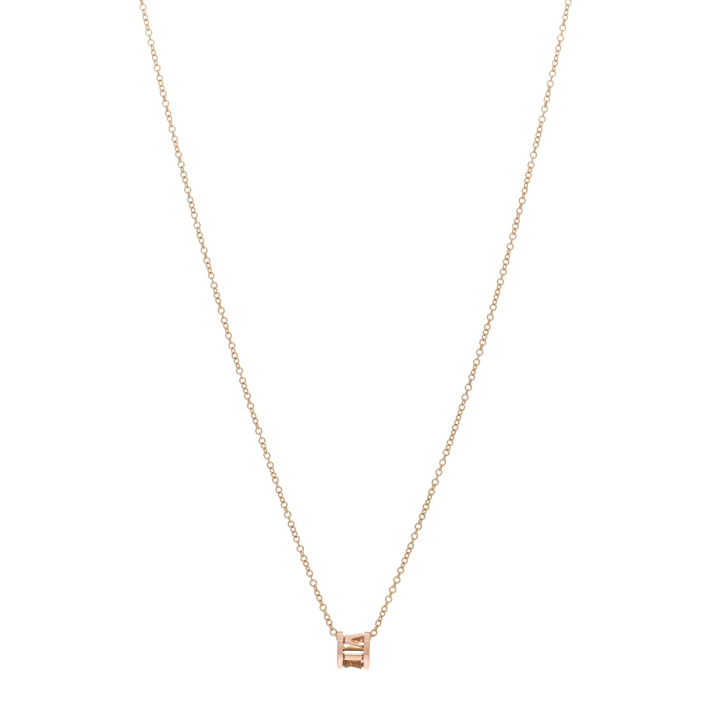 18K Rose Gold Atlas Open Pendant Necklace