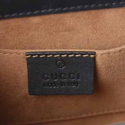 Gucci GG Supreme Monogram Calfskin Small Padlock Shoulder Bag Beige Black Cuir 7 of 10