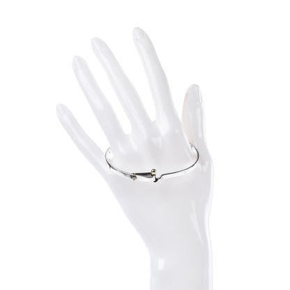 Tiffany Sterling Silver 18K Yellow Gold Hook Eye Bangle Bracelet 2 of 5