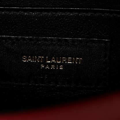 Saint Laurent Smooth Calfskin Small Solferino Satchel Rouge Opyum 6 of 8