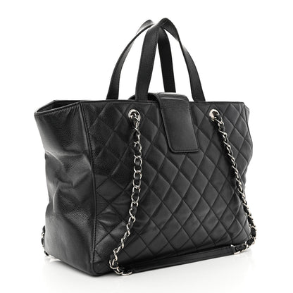 Chanel Caviar Quilted Large CC Box Shopping Tote Black 3 of 24