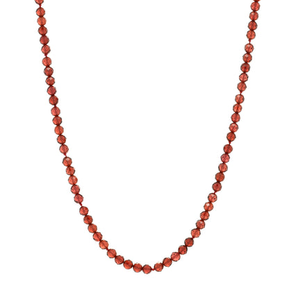 Tiffany 18K Yellow Gold Garnet Faceted Bead Toggle Necklace 1 of 3