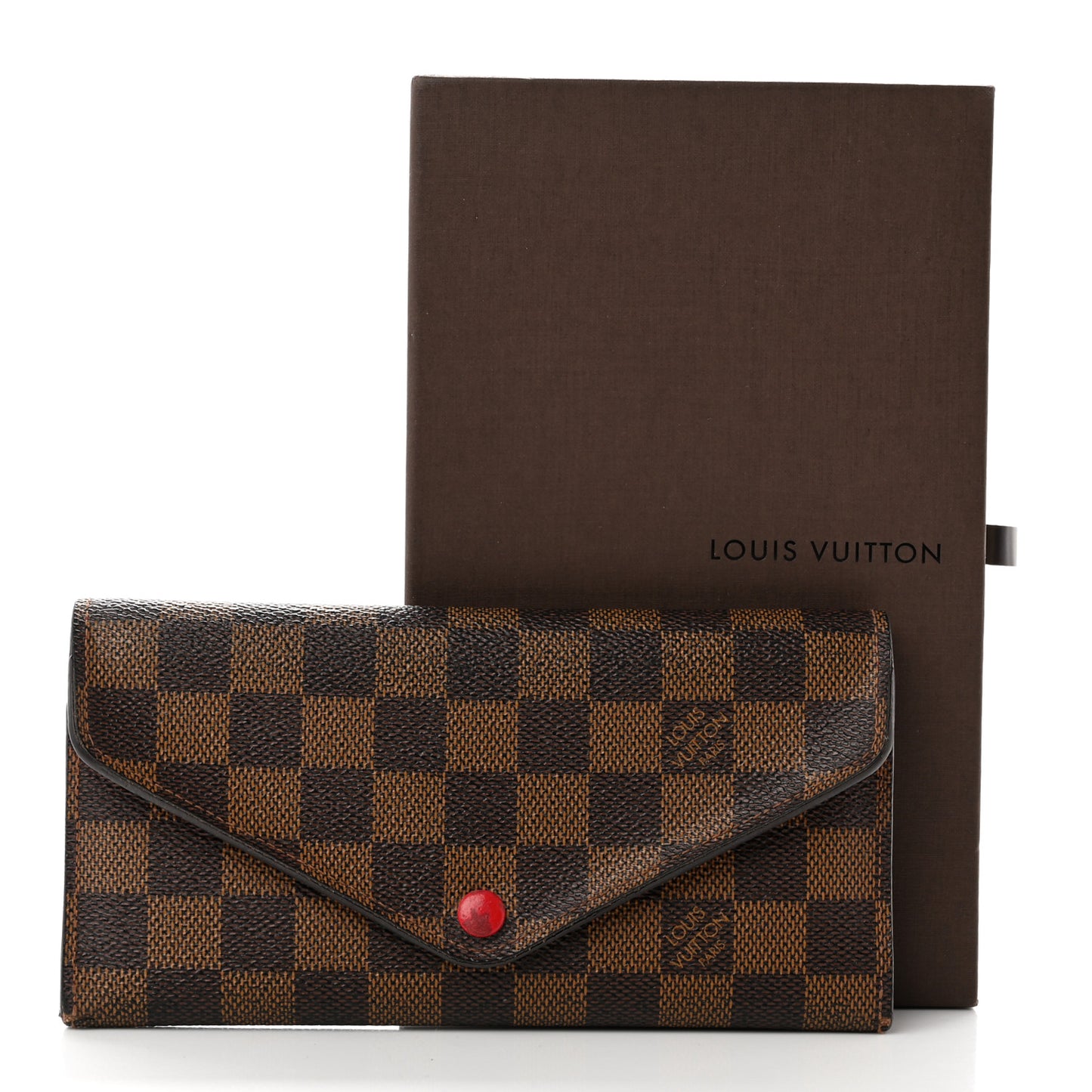 Damier Ebene Josephine Wallet Red