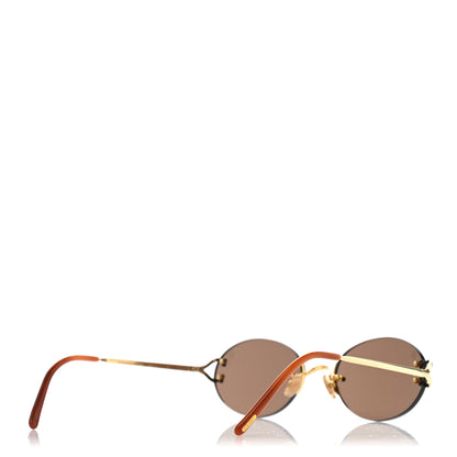 Cartier Rimless Madison Round Sunglasses Brown 4 of 8
