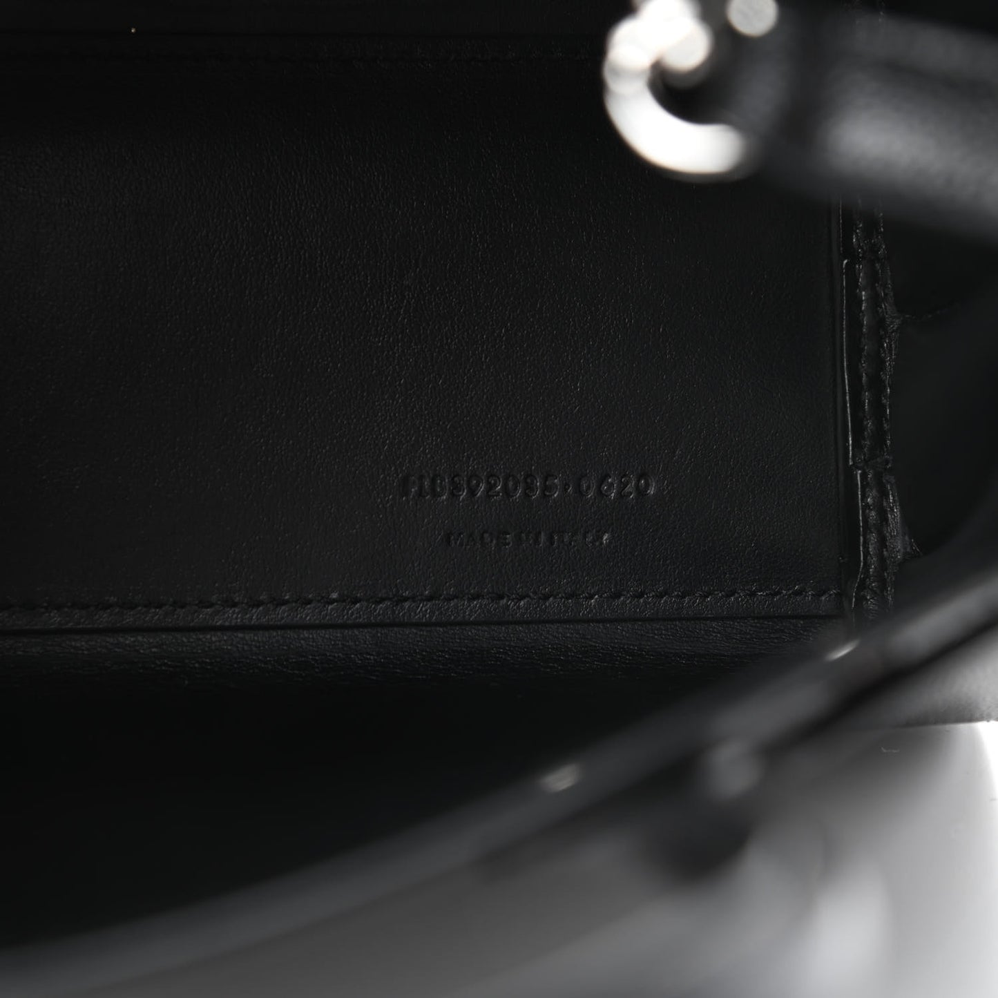 Grained Calfskin Nano Sac De Jour Black