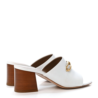 Hermes Calfskin Camilla Mules 38 White 3 of 4