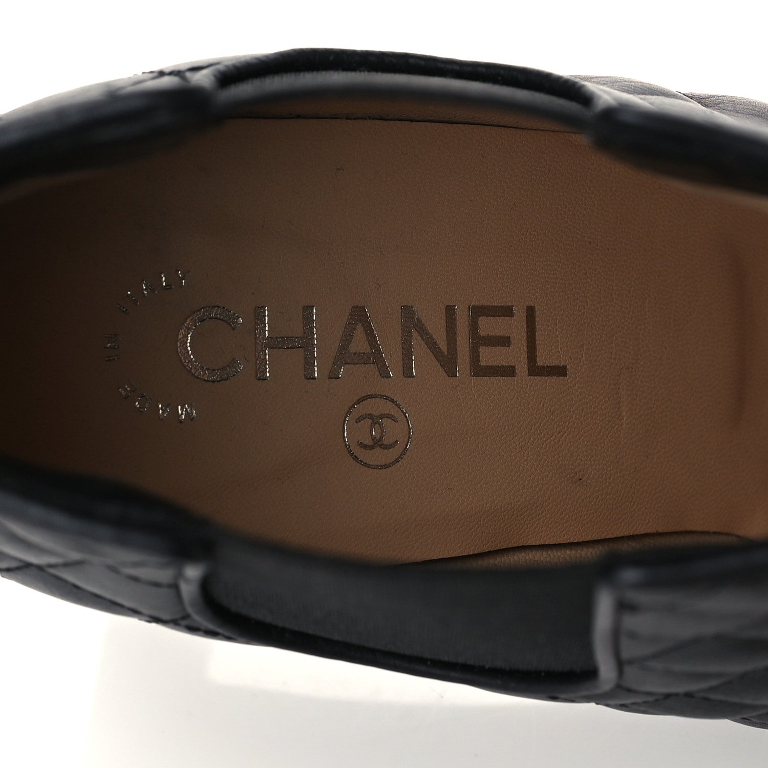 Chanel Lambskin Patent Quilted Wedge Ankle Boots 39.5 Black 7 of 8