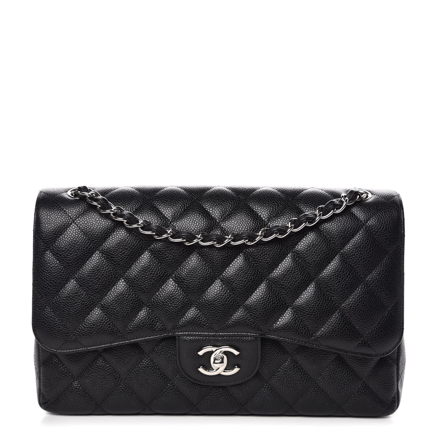Chanel Caviar Quilted Jumbo Double Flap Black 1 of 9
