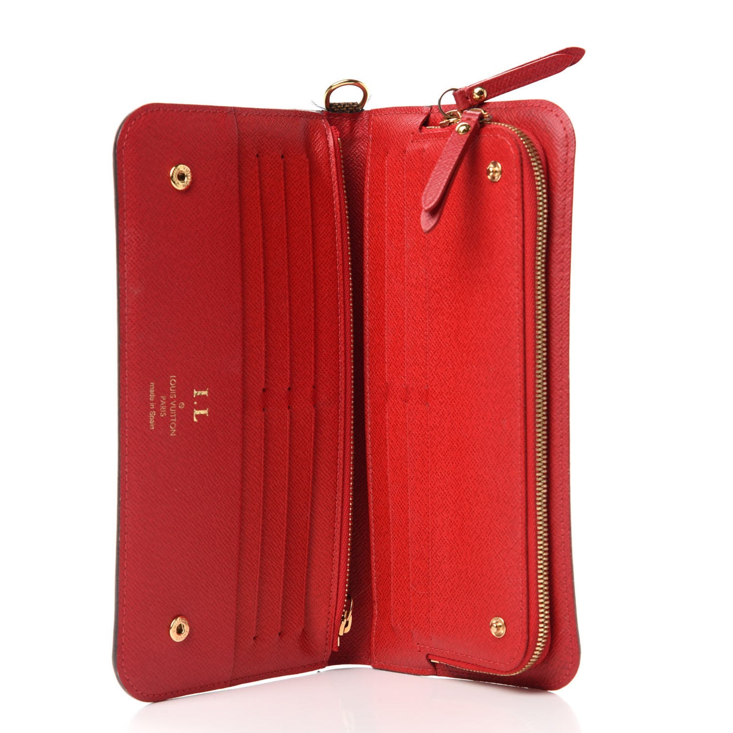 Damier Ebene Insolite Wallet Red