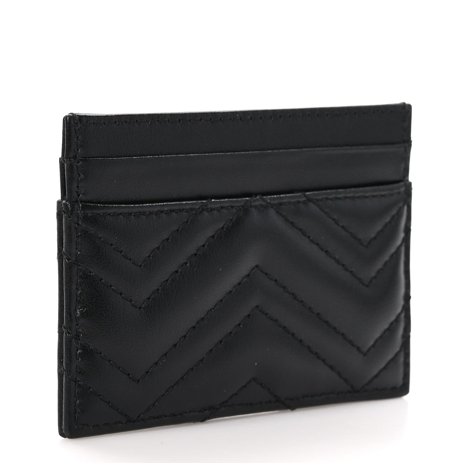 Gucci Calfskin Matelasse GG Marmont Card Holder Black 3 of 10