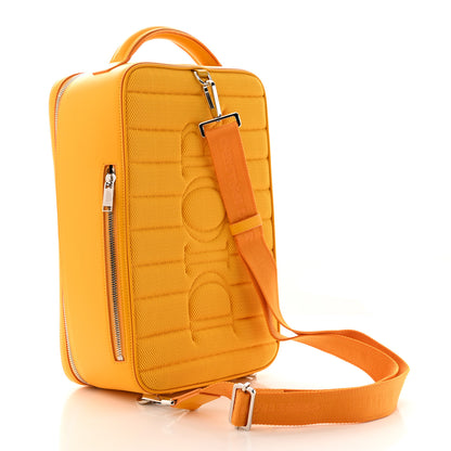 Christian Dior Calfskin Perforated Oblique Galaxy Marsupio World Tour Pelle Sling Yellow White 3 of 10