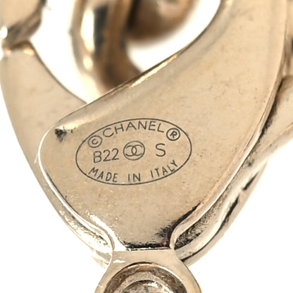 Chanel Pearl Crystal CC Chain Choker Necklace Gold 5 of 5