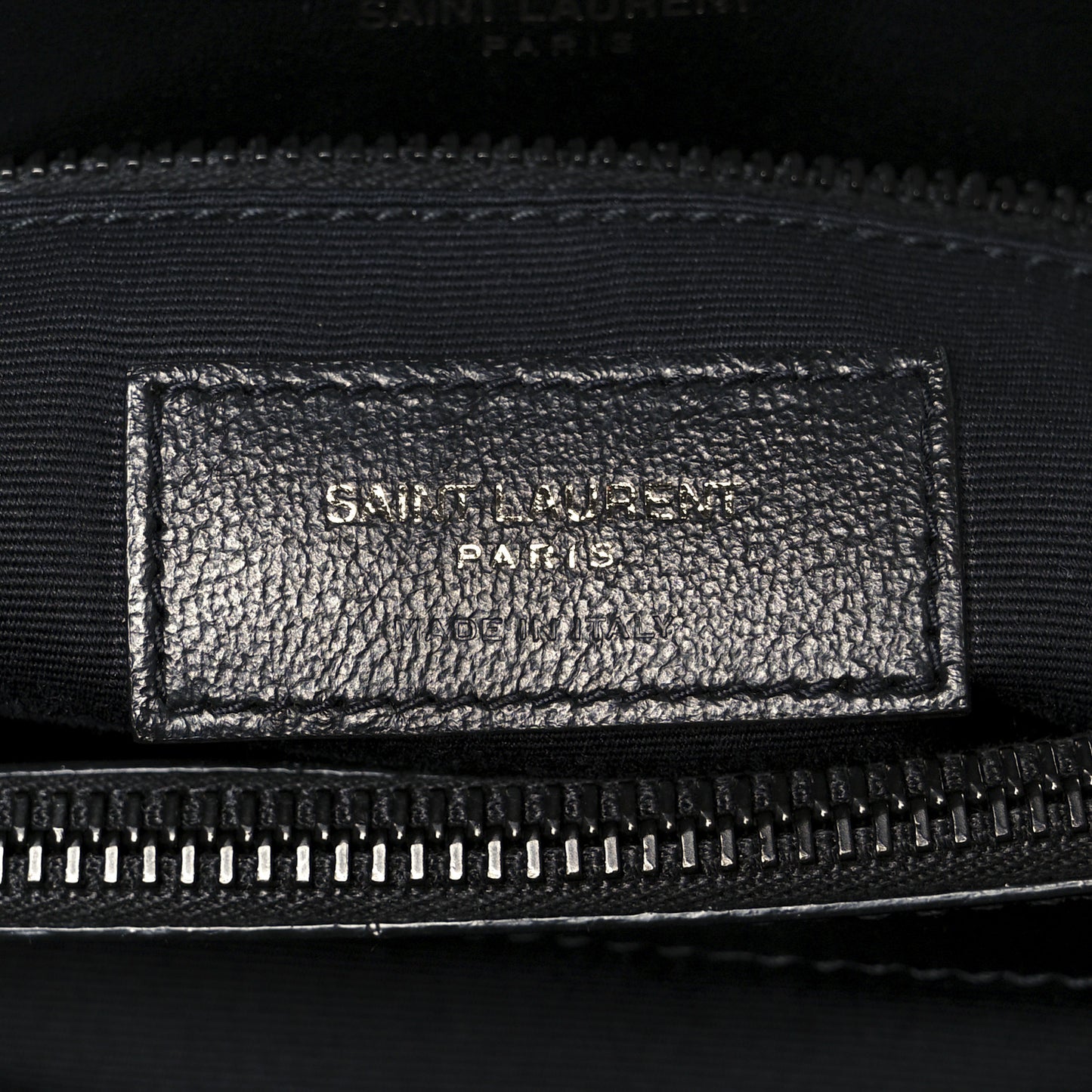 Calfskin Y Quilted Monogram Monochrome Medium Loulou Chain Satchel Black