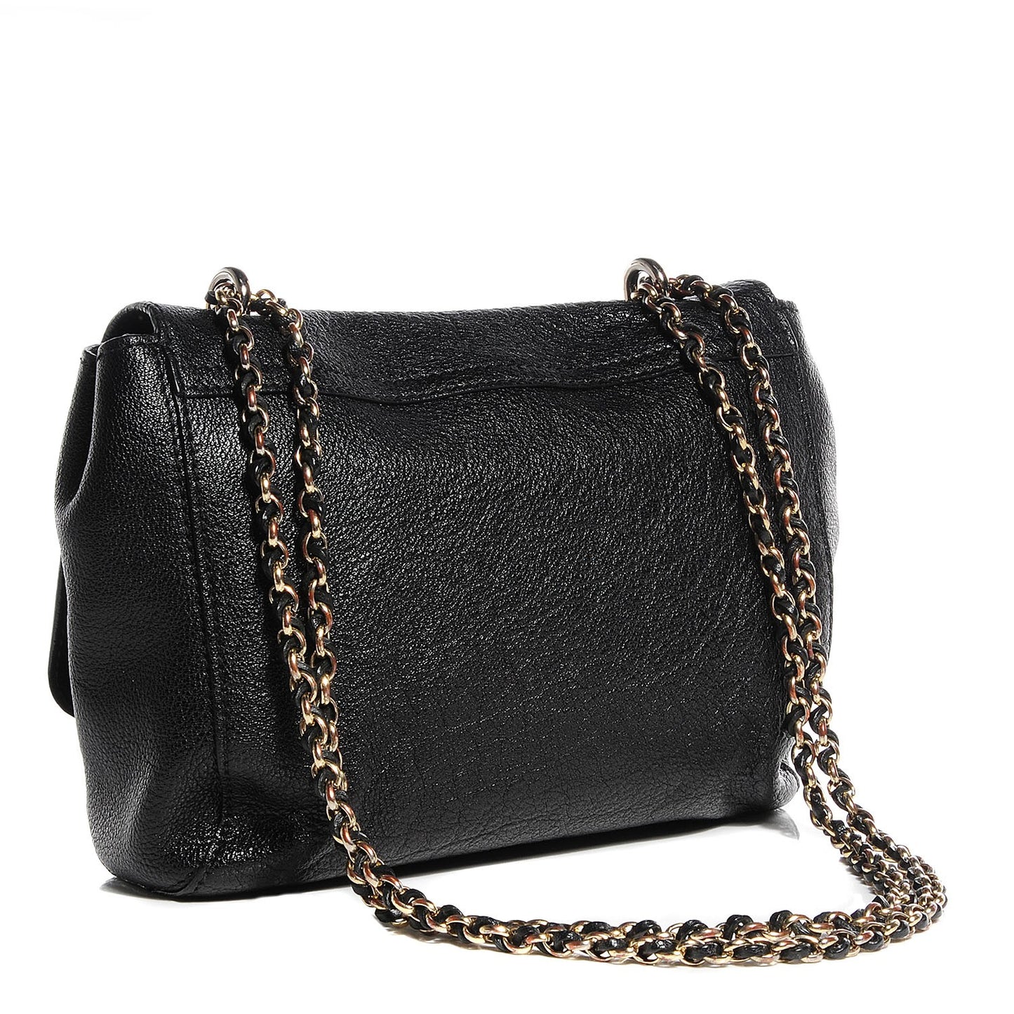 Soft Grain Leather Lily Flap Black