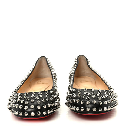 Christian Louboutin Nappa Baba Spikes Flats 40 Black Silver 3 of 9