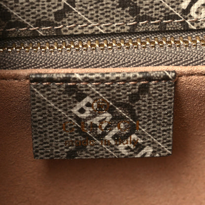Gucci X BALENCIAGA GG Supreme Monogram Logo Print Horsebit 1955 Shoulder Bag Beige Ebony 6 of 9