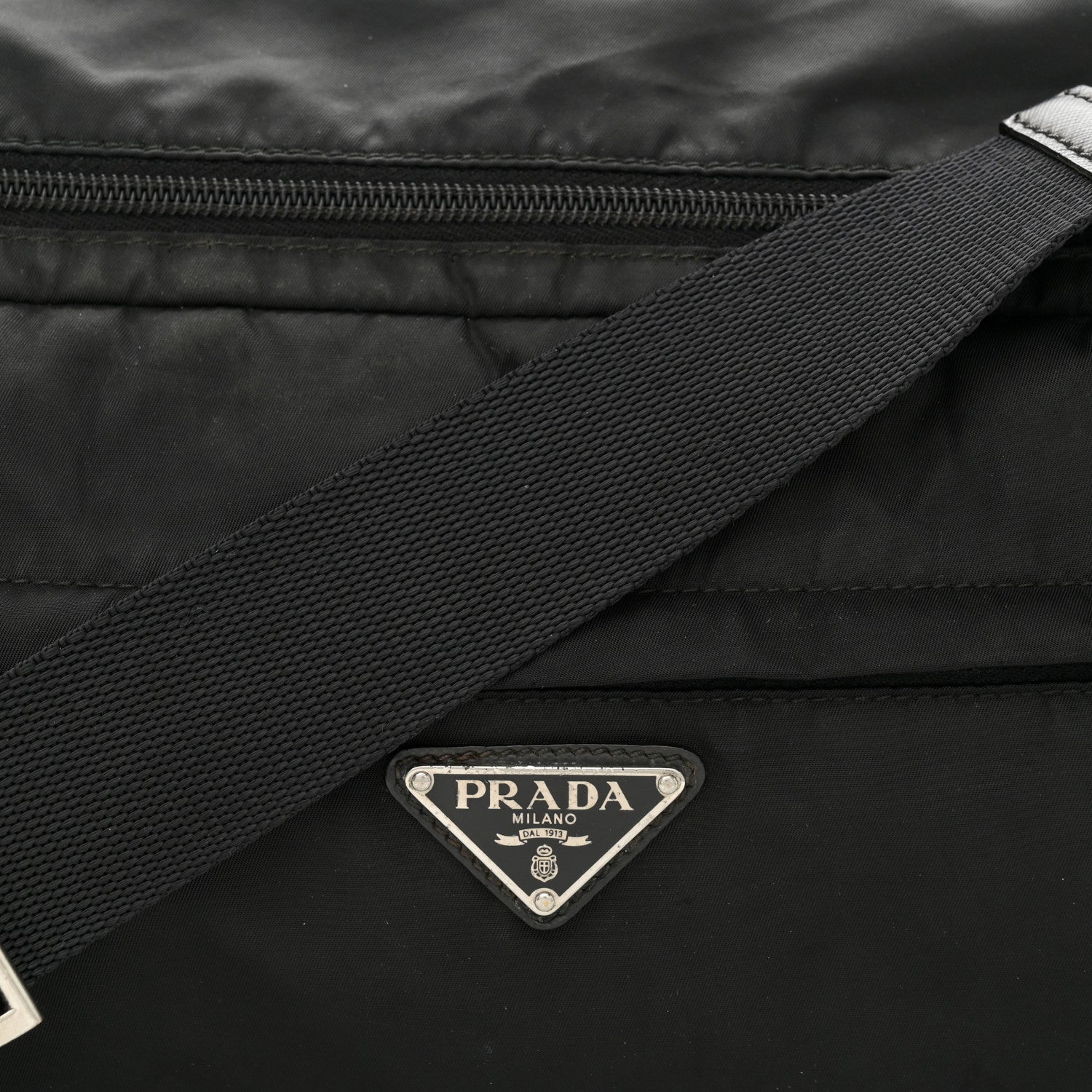 Prada Nylon Tessuto Montagna Messenger Bag Black 9 of 13
