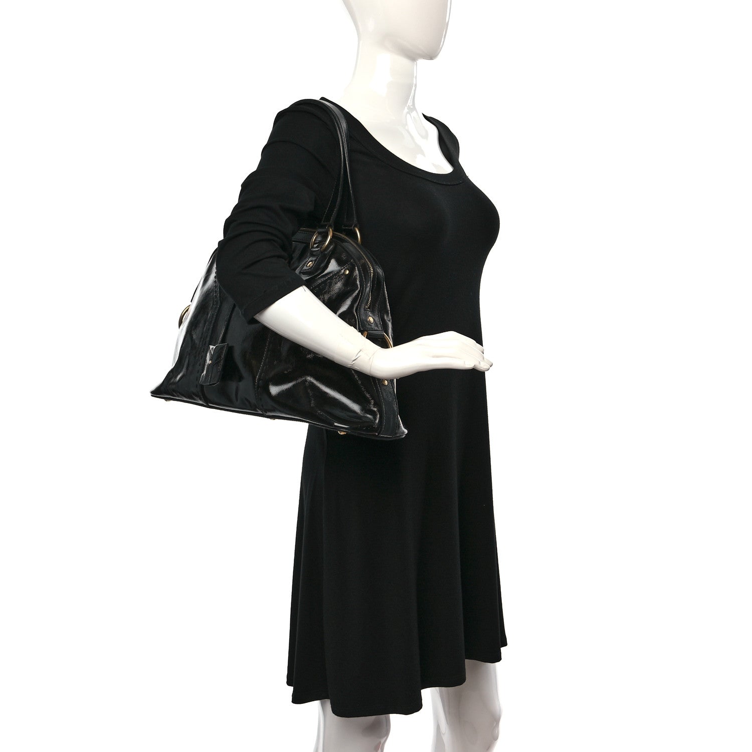 Saint Laurent Patent Large Muse Black 2 of 14