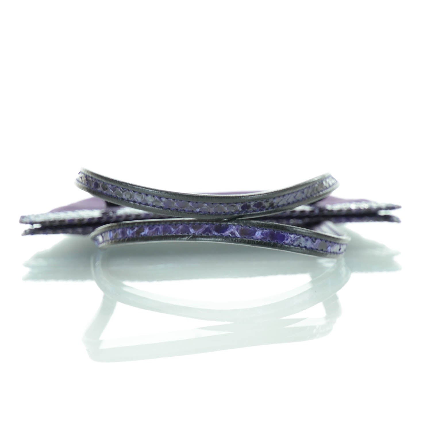 Marc Jacobs Suede and Python Trim Evening Bag Violet 4 of 8