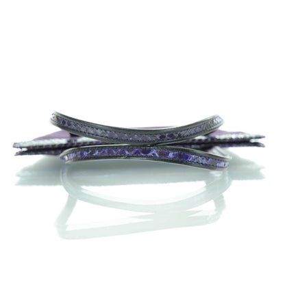 Marc Jacobs Suede and Python Trim Evening Bag Violet 4 of 8