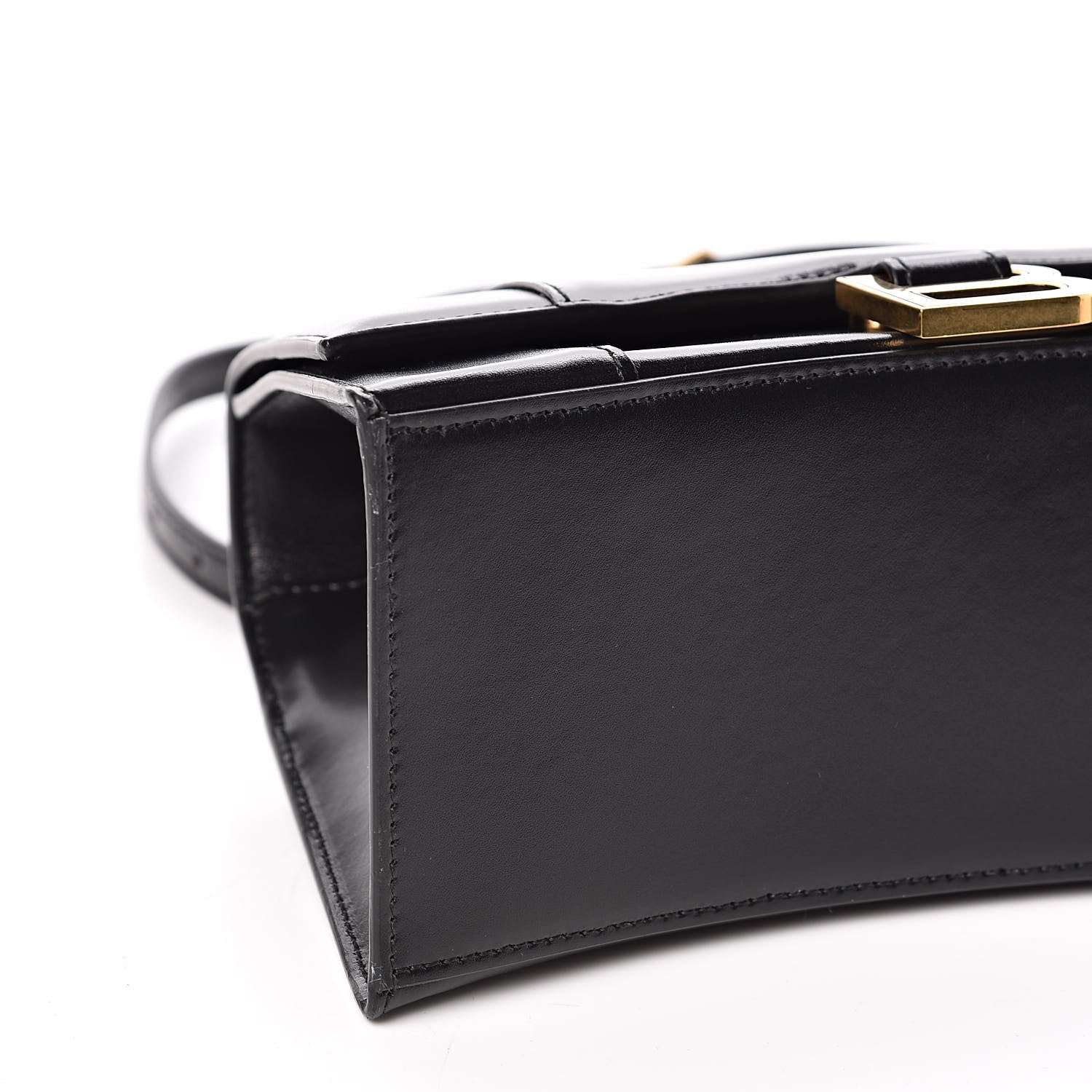 Balenciaga Shiny Box Calfskin Small Hourglass Top Handle Bag Black 8 of 10