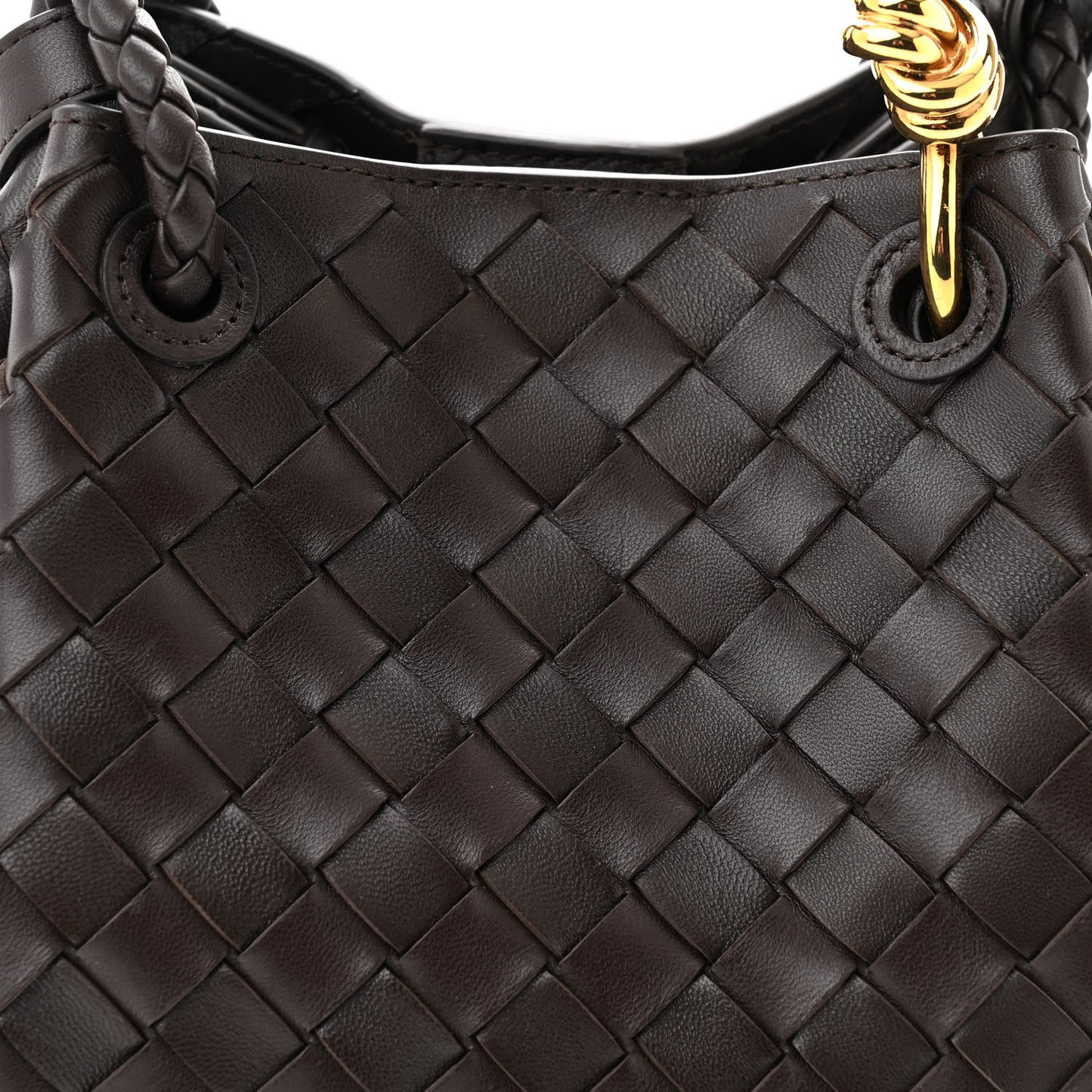 Nappa Intrecciato Small Parachute Shoulder Bag Fondant