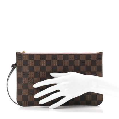 Louis Vuitton Damier Ebene Neverfull MM GM Pochette Rose Ballerine 2 of 7