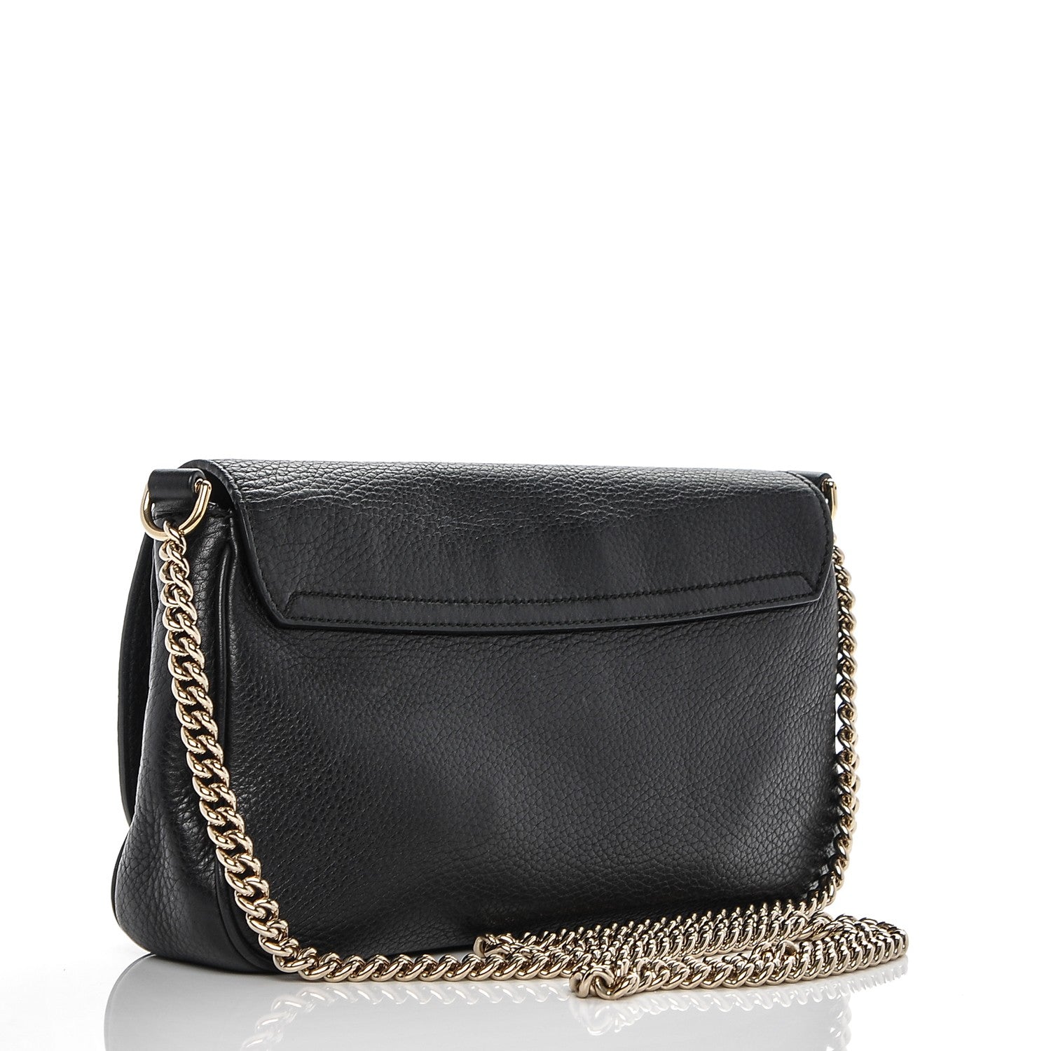 Gucci Pebbled Calfskin Medium Soho Flap Crossbody Black 3 of 6