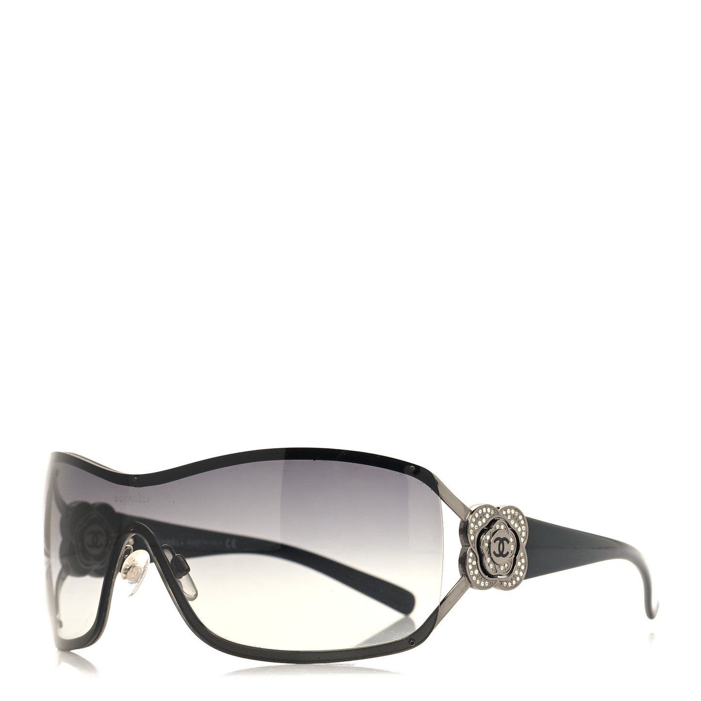 Swarovski Crystal Camellia CC Sunglasses 4164-B Black