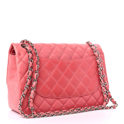 Chanel Lambskin Quilted Jumbo Double Flap Pink 3 of 16