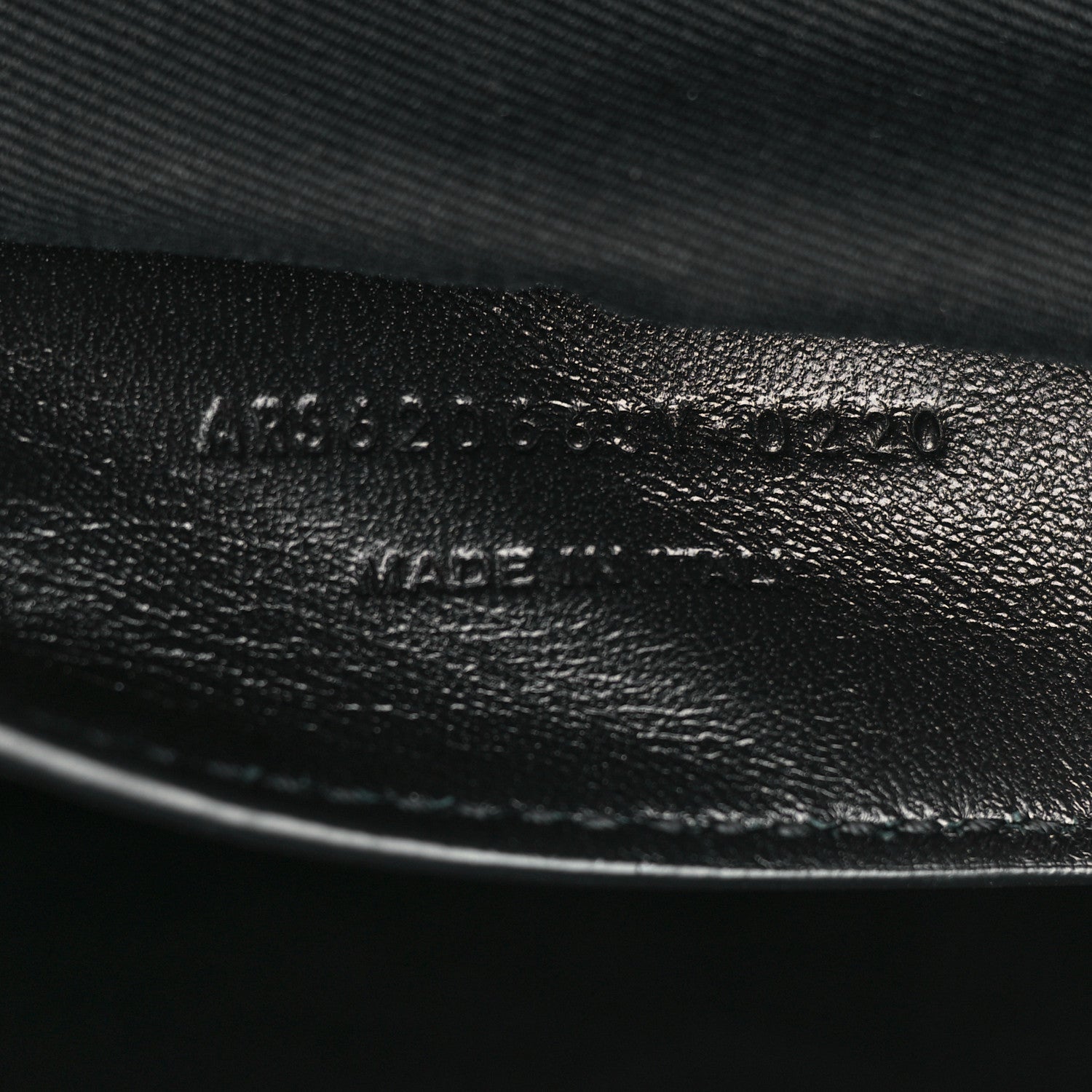 Saint Laurent Calfskin Crocodile Embossed Medium West Hollywood Monogram Fold-Over Black 7 of 9