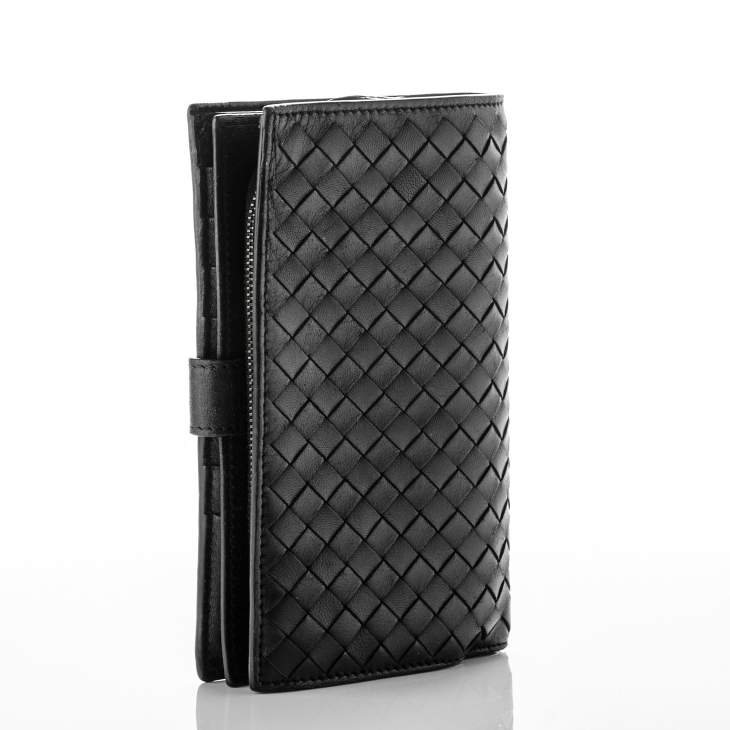 Nappa Intrecciato Continental Wallet Black