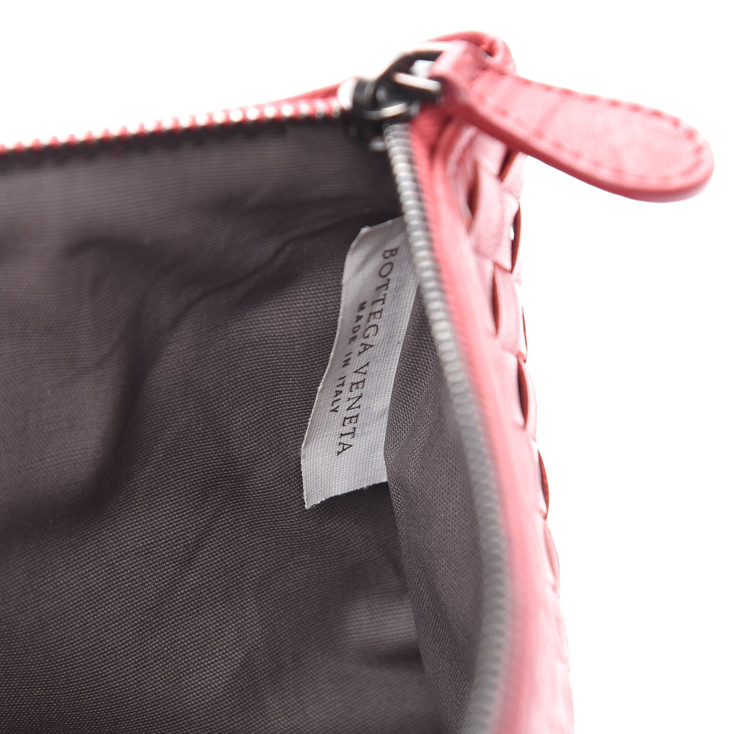 Bottega Veneta Nappa Intrecciato Medium Zip Pouch Fraise 6 of 8