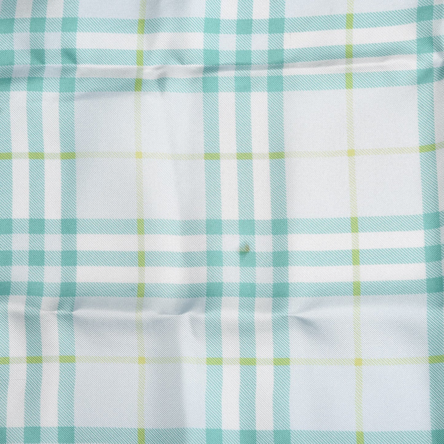 Silk Check Scarf Green