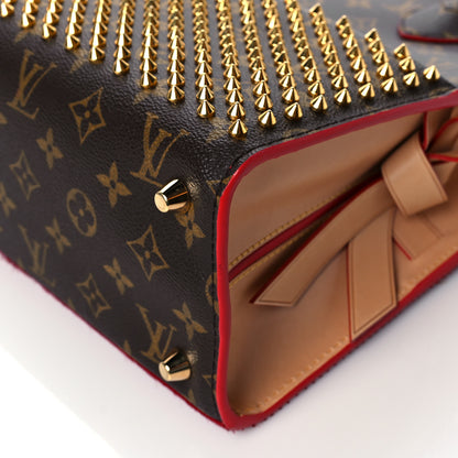 Louis Vuitton Monogram Calf Hair Spikes Iconoclasts Christian Louboutin Tote Red 9 of 9