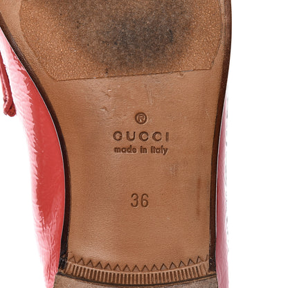 Gucci Patent Womens 1953 Horsebit Loafers 36 Coral 10 of 14