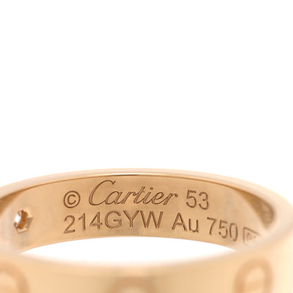 Cartier 18K Yellow Gold Diamond 4mm LOVE Wedding Band Ring 53 6.5 4 of 4