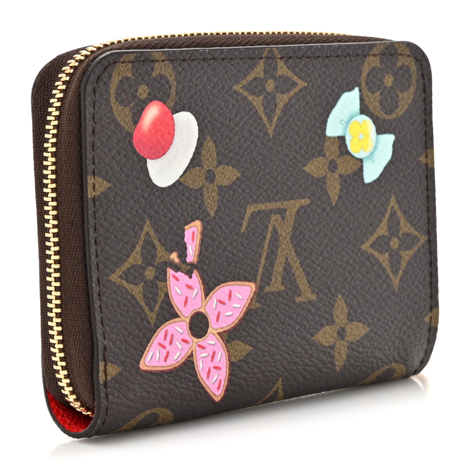 Louis Vuitton Monogram 2024 Christmas Animation Candy Factory Zippy Coin Purse Candy Red 3 of 10