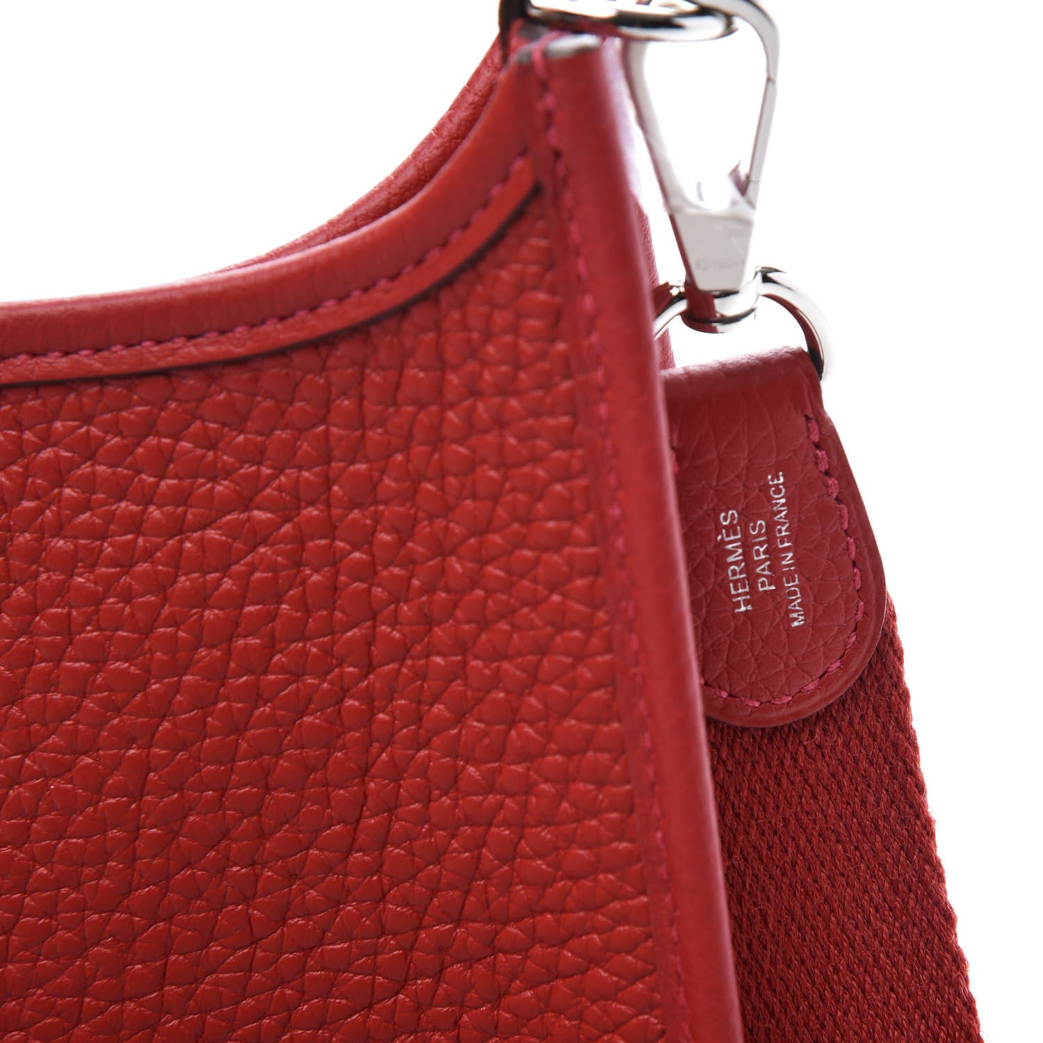 Hermes Taurillon Clemence Evelyne TPM Rouge Casaque 8 of 10