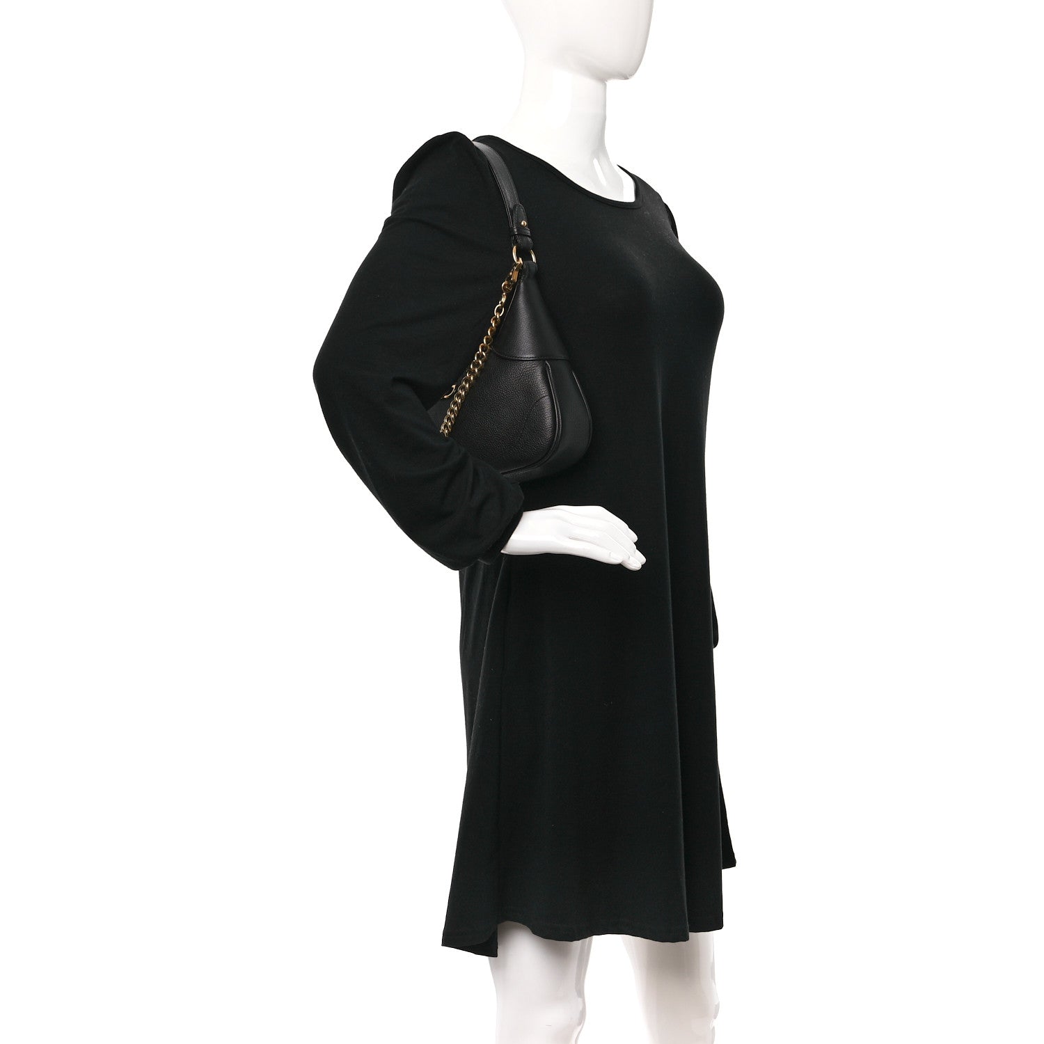 Gucci Goatskin Small Aphrodite Shoulder Bag Black 2 of 9