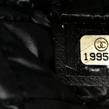 Chanel Patent Calfskin Quilted Beauty CC Clutch Black 8 of 12