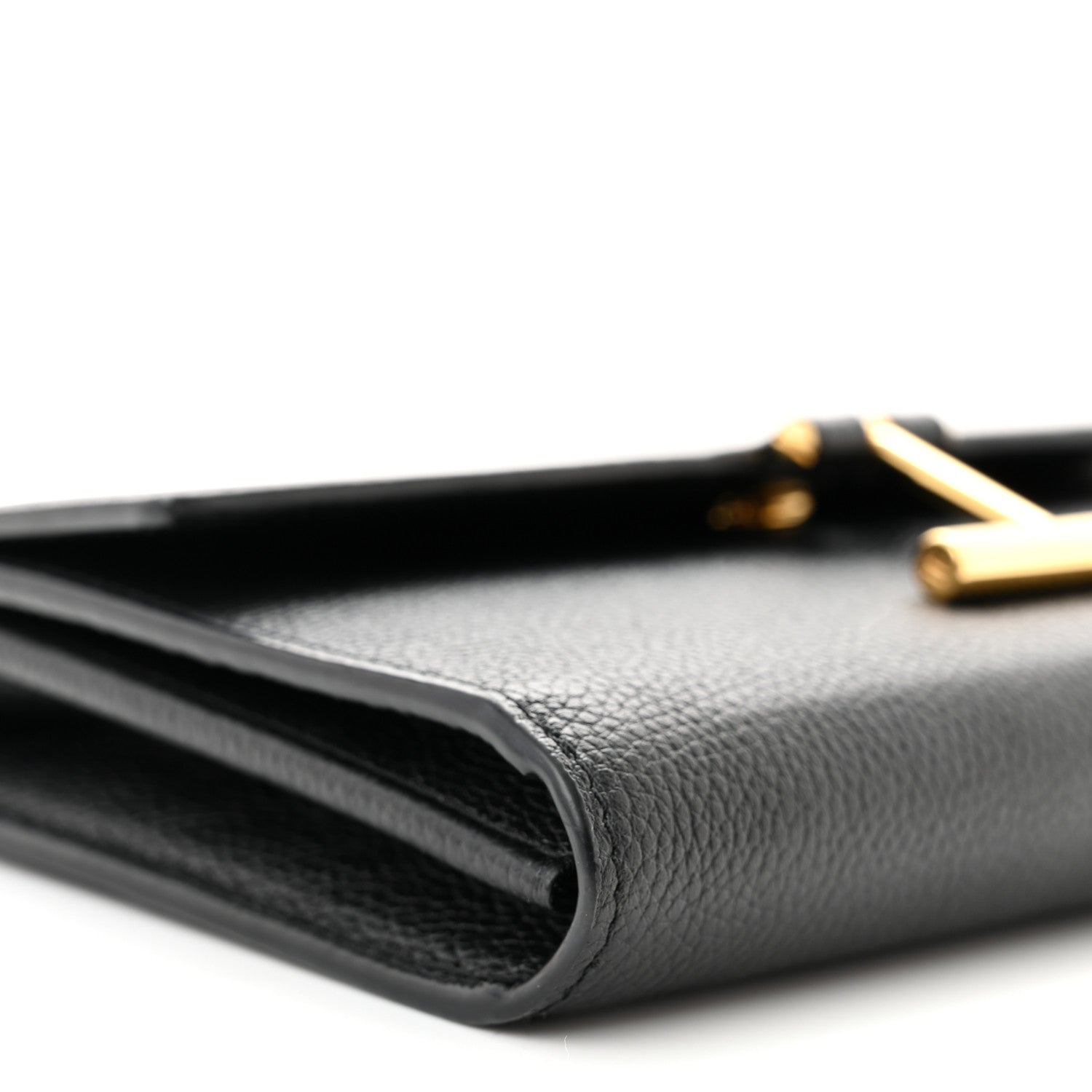 Tom Ford Calfskin T Clasp Tara Wallet On Strap Black 9 of 16