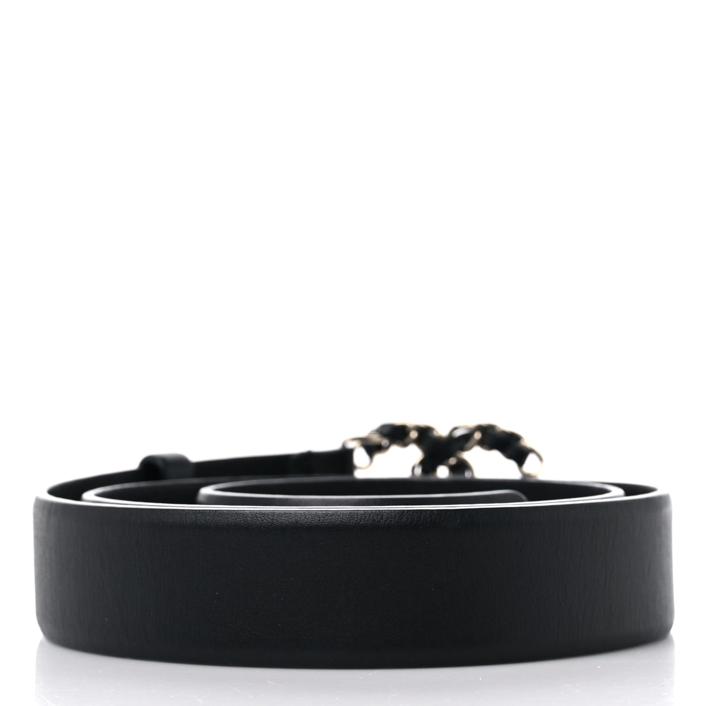 Lambskin CC Chain Belt 85 34 Black
