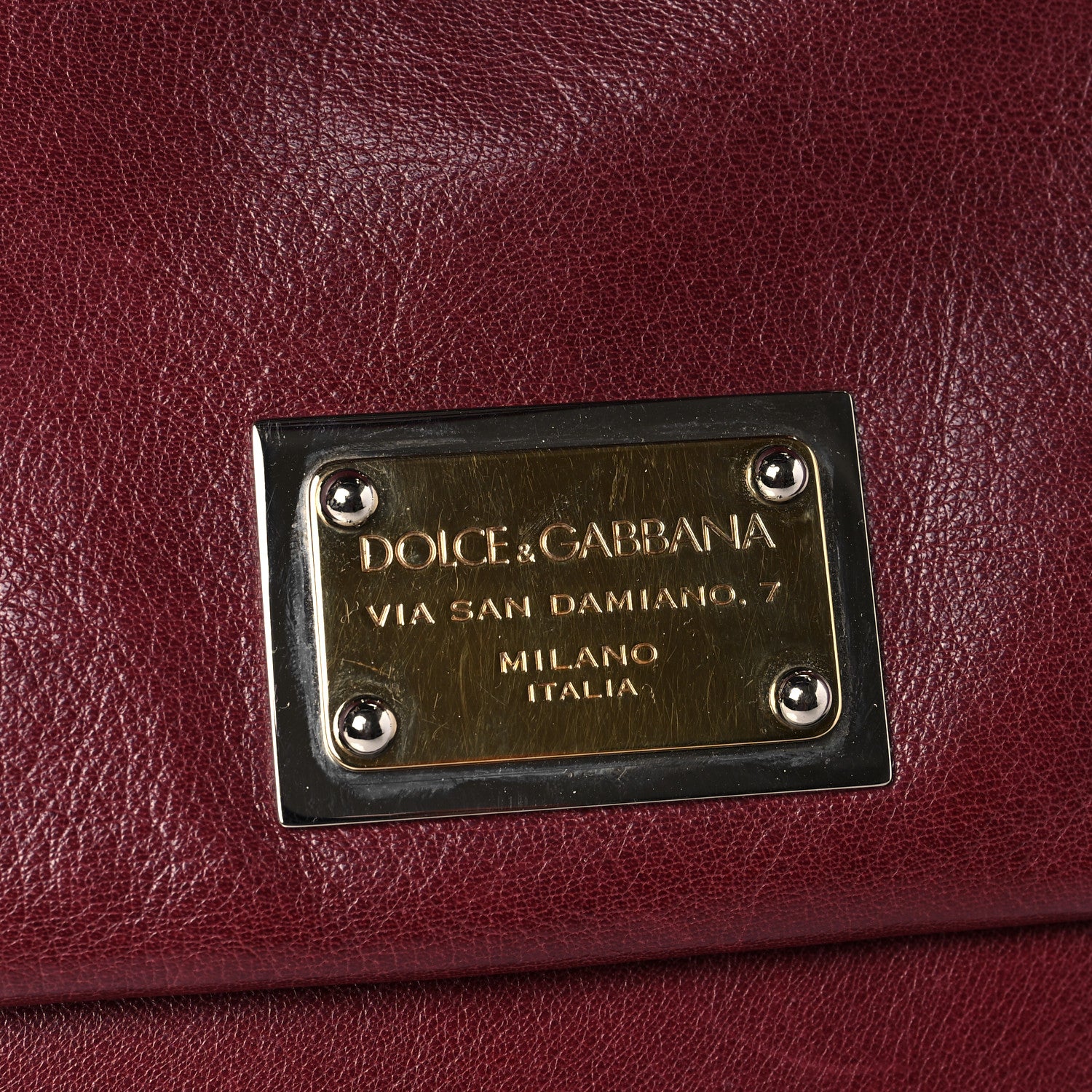 Dolce & Gabbana Dauphine Large Miss Sicily Satchel Burgundy 7 of 8